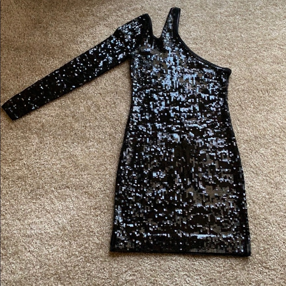Black sequin dress!